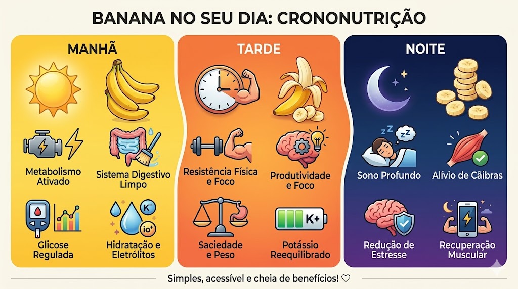 Benefícios da Banana: O Guia Definitivo para Transformar sua Saúde em Cada Momento do Dia